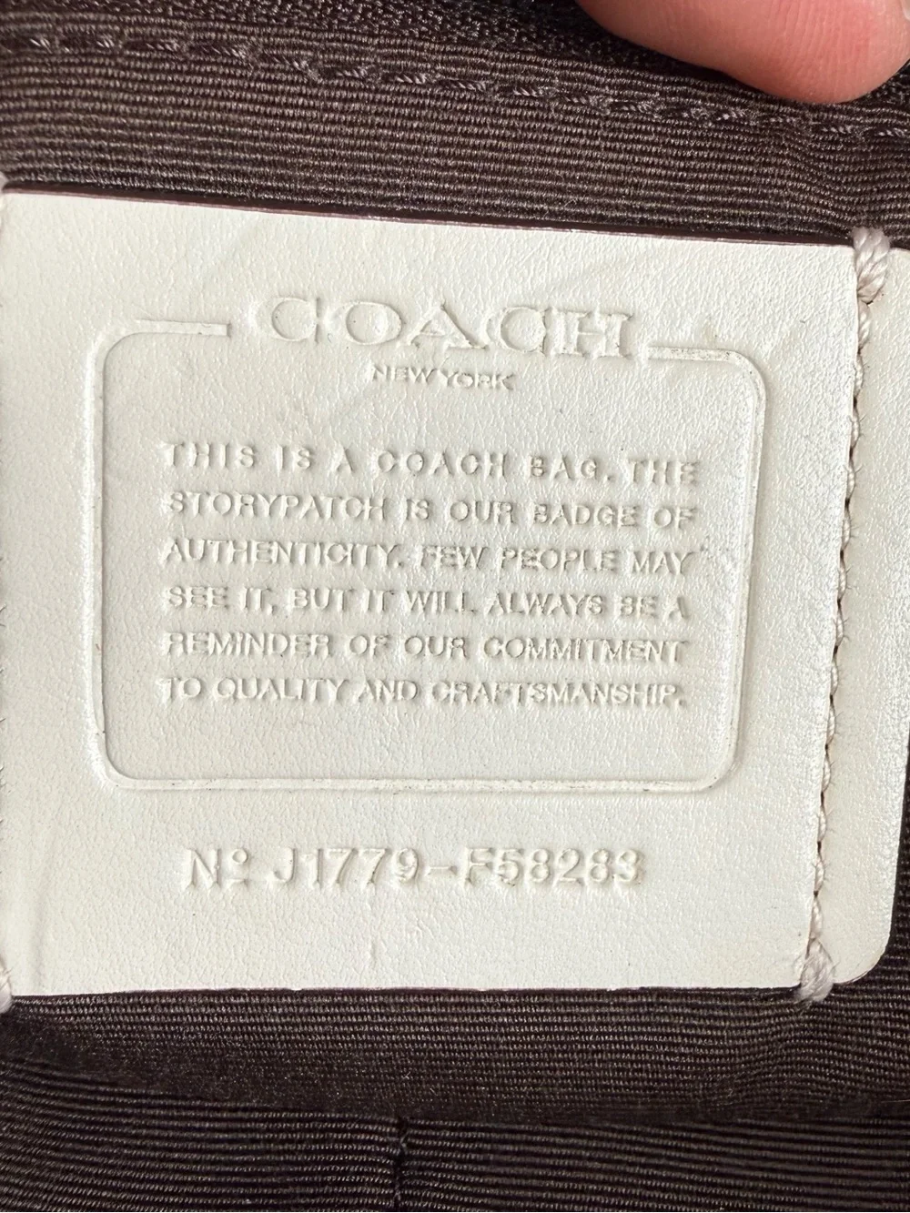 Coach Beige Signature Canvas Satchel with Cream Trim